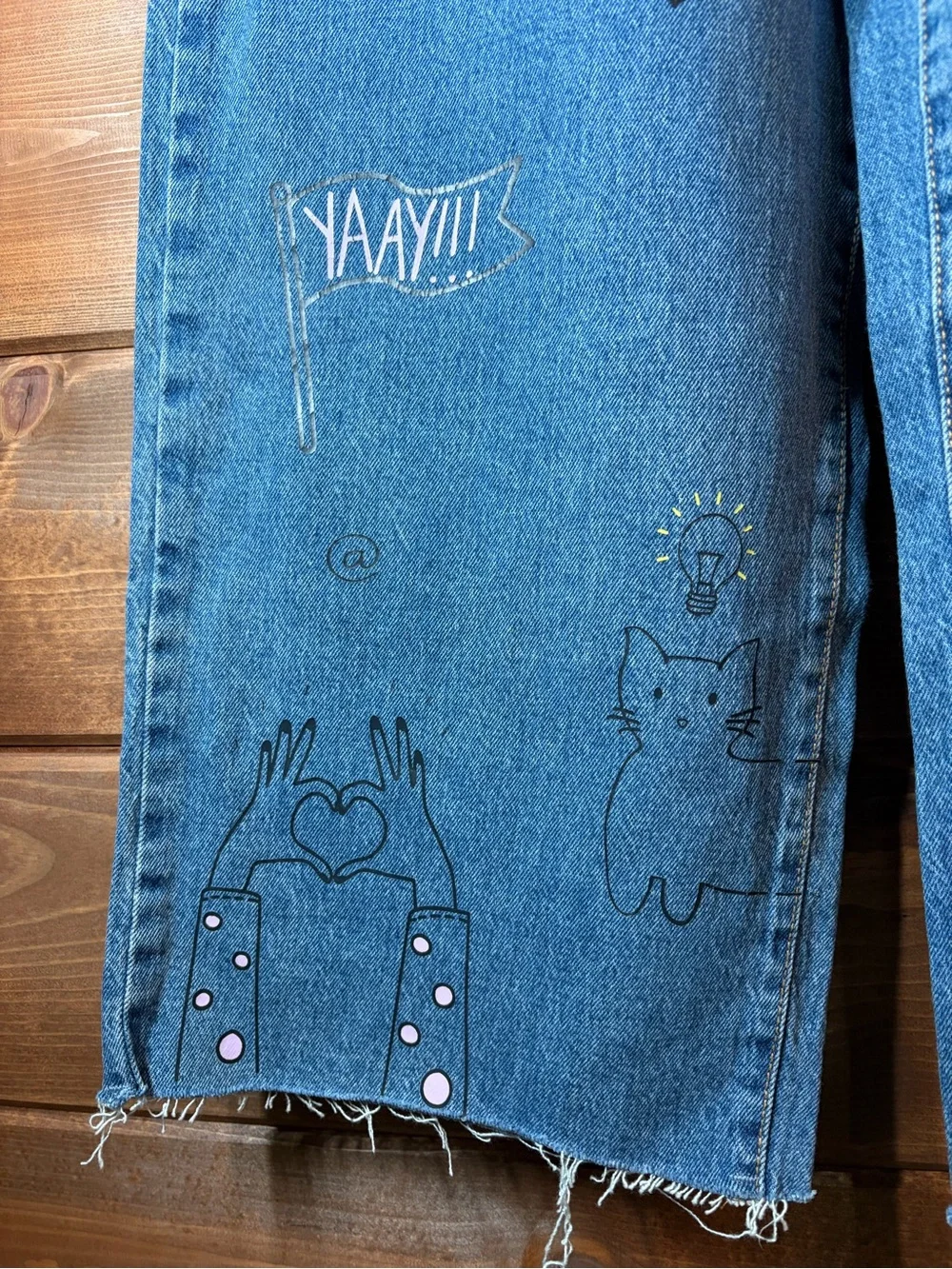 wild fable Blue Denim Wide-Leg Jeans Size 6 or 28x26 💕⚡️